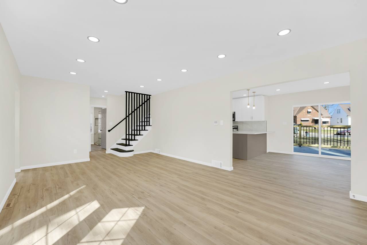 Open-concept interior remodel